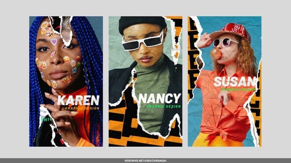 Videohive Photo Paper Rip Stories