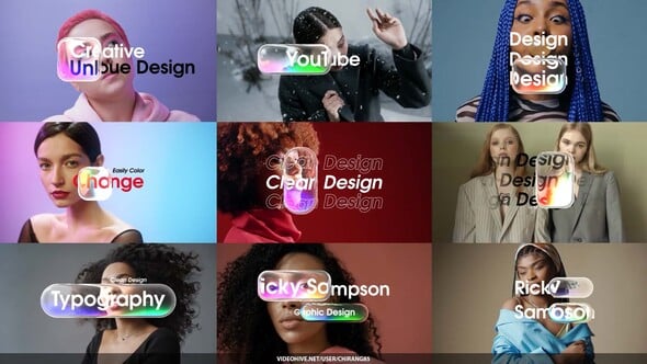 Videohive Modern Title Colorful Glass