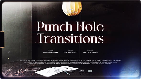 Videohive Punch Hole Transitions 60963311