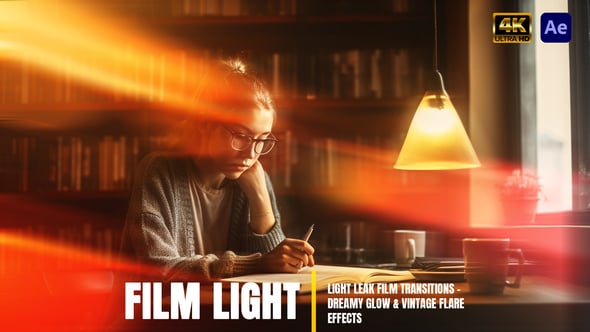 Videohive Cinematic Light Leaks Transitions – Warm Film Glow & Lens FX