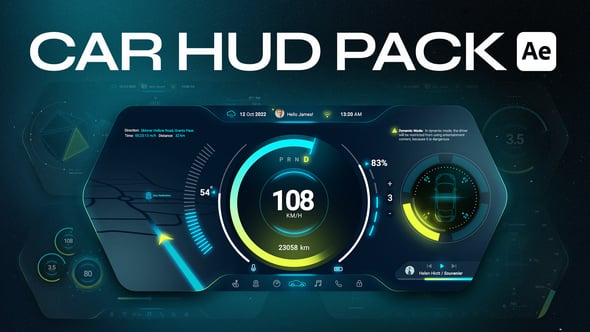 Videohive Car HUD Cluster For After Effects