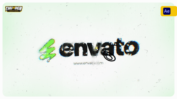 Videohive Scribble Glitch Intro