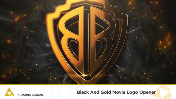 Videohive Black And Gold Movie Logo Opener