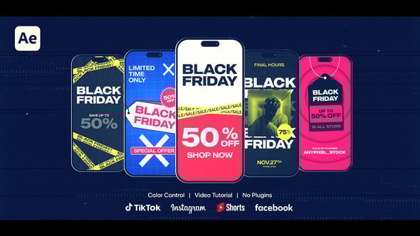 Videohive Vertical Black Friday Stories & Reels
