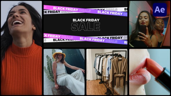 Videohive Dynamic Black Friday & Cyber Monday Promo for After Effects