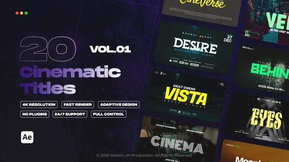 Videohive Cinematic Titles vol.01 | After Effects