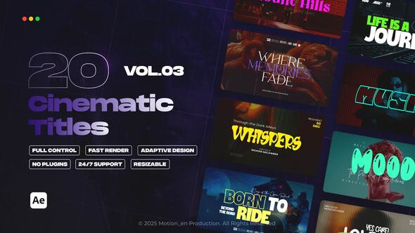 Videohive Cinematic Titles vol.03 | After Effects