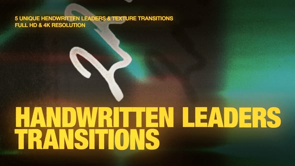 Videohive Handwritten Leaders Transitions