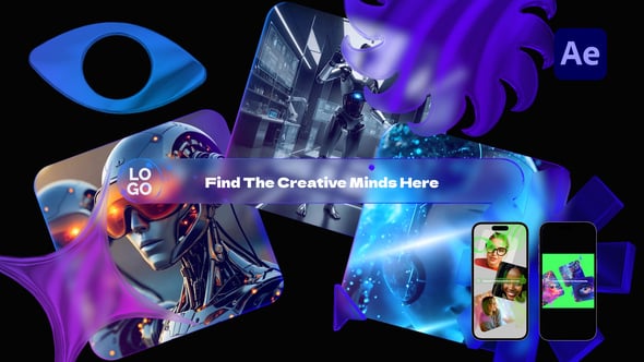 Videohive Gradient Glass Search Identity Reveal