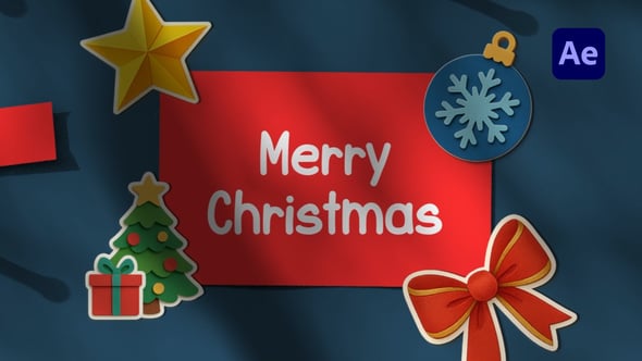 Videohive Xmas Paper Craft Pinboard Memories