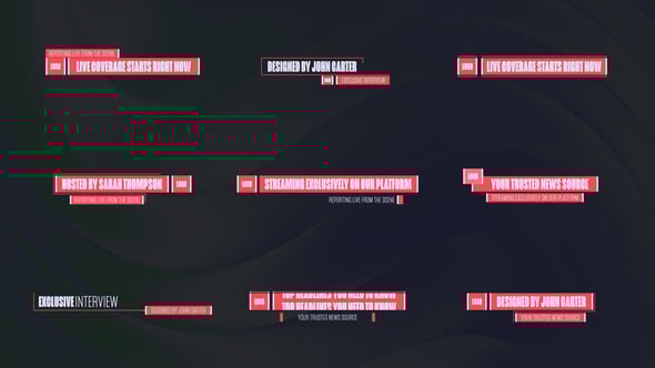 Videohive Name Tag Lower Thirds