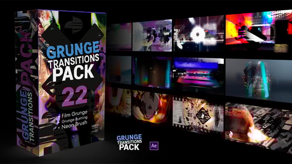 Videohive Grunge Transitions Pack