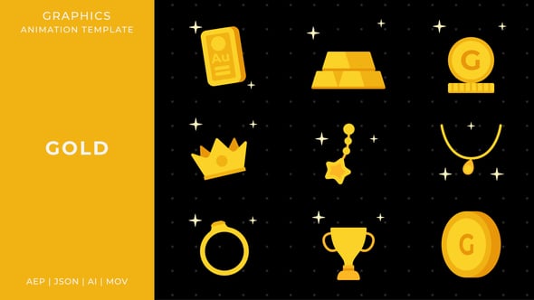 Videohive Gold graphic animation template | After Effects