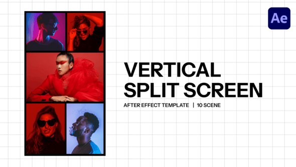 Videohive Vertical Split Screen