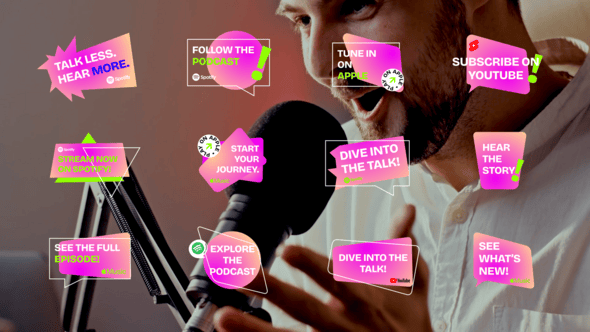 Videohive Gradient Podcast Lower Thirds