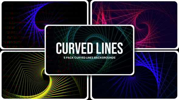 Videohive Curved Lines Backgrounds After Effect Template