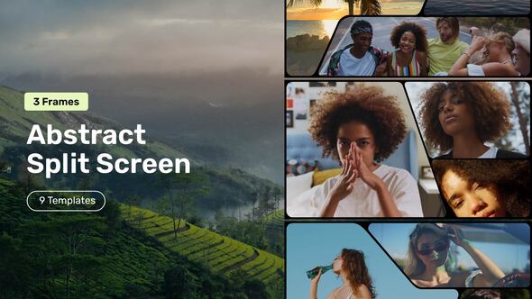 Videohive Abstract Split Screen – 3 Frames