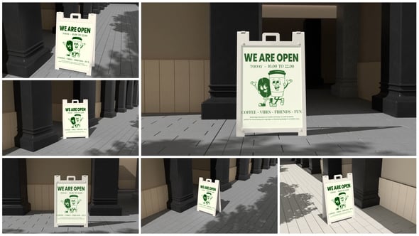 Videohive Stand Sign Mockup