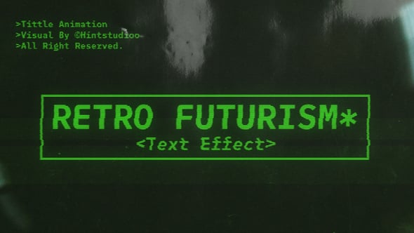 Videohive Text Effect Retro Futurism