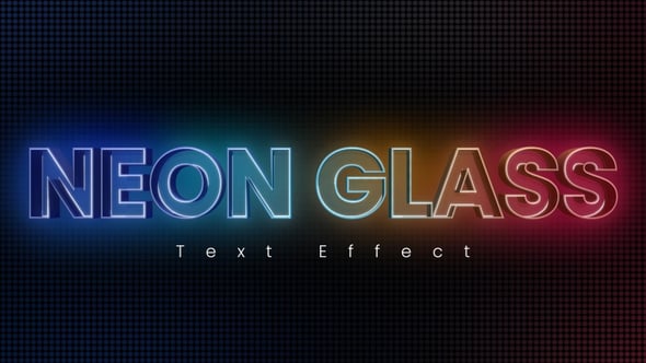 Videohive Neon Glass Text Effect