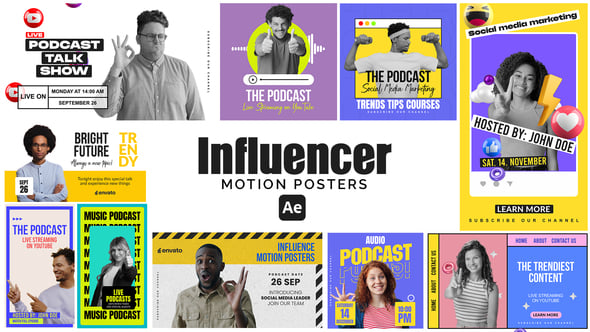 Videohive Influencer Motion Posters for After Effects