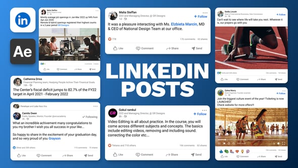Videohive LinkedIn Post UI Mockups
