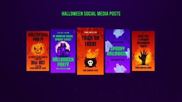 Videohive Halloween Social Media Posts