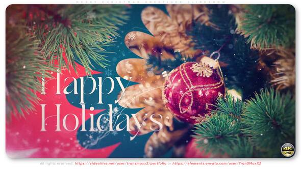 Videohive Merry Christmas Greetings Slideshow