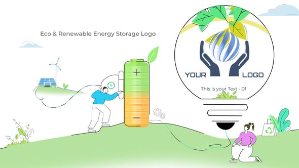 Videohive Eco & Renewable Energy Storage Logo