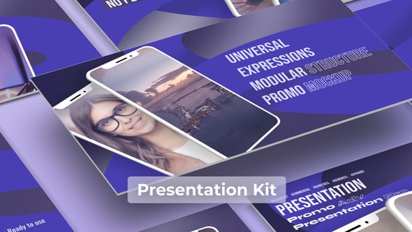 Videohive Purple Phone Screen Mockup