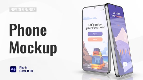 Videohive Mobile Phone Screen Mockup 60771116
