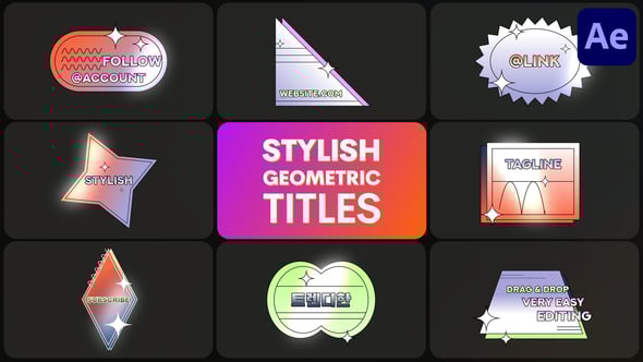 Videohive Stylish Geometric Titles | After Effects