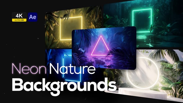 Videohive Neon Nature Backgrounds