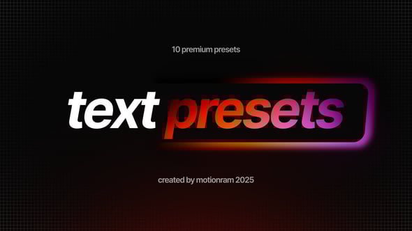 Videohive Text Presets 60787380
