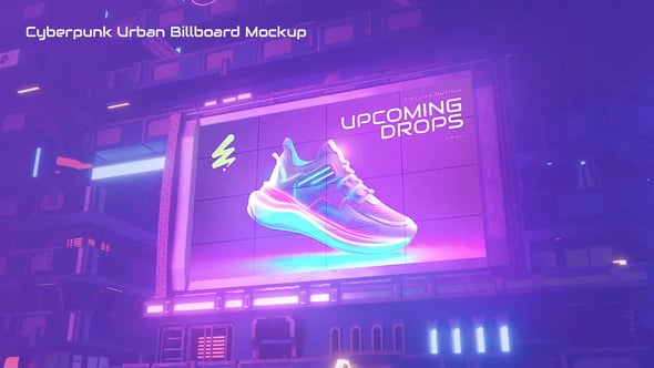 Videohive Cyberpunk Urban Billboard Mockup