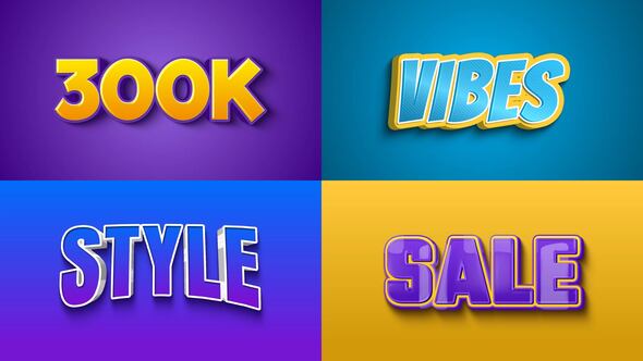 Videohive Text Effect – 3D Style 01