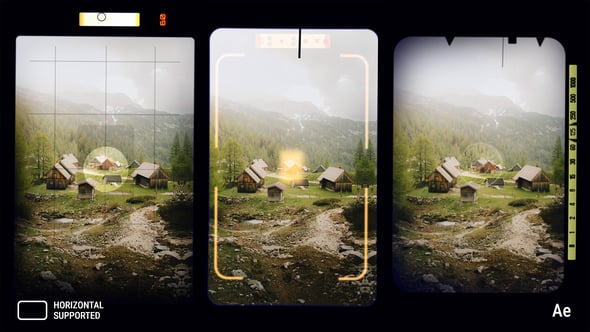Videohive Vertical Camera Viewfinder Transitions | After Effects