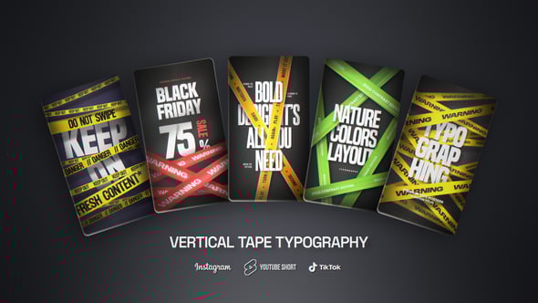 Videohive Vertical Motion Tape Titles