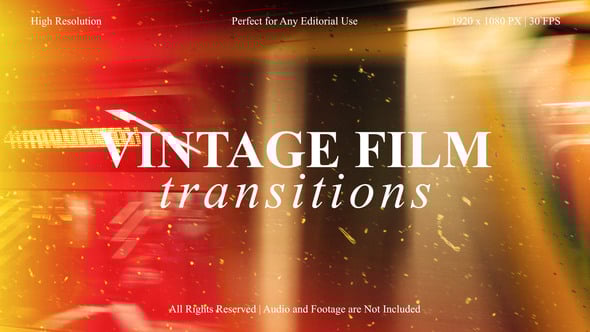 Videohive Vintage Film Transitions Pack for After Effects