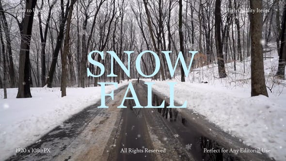 Videohive Snow Fall