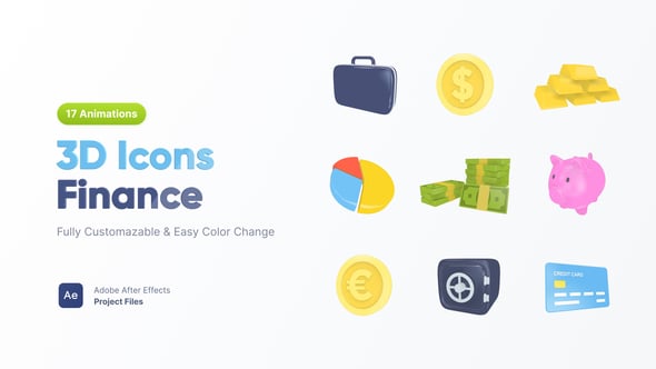 Videohive 3D Icons | Finance