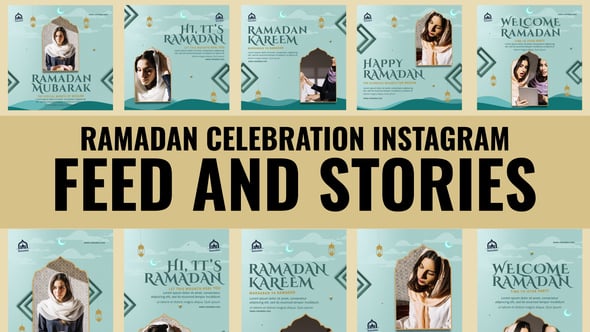 Videohive Ramadan Celebration Feed and Stories Instagram