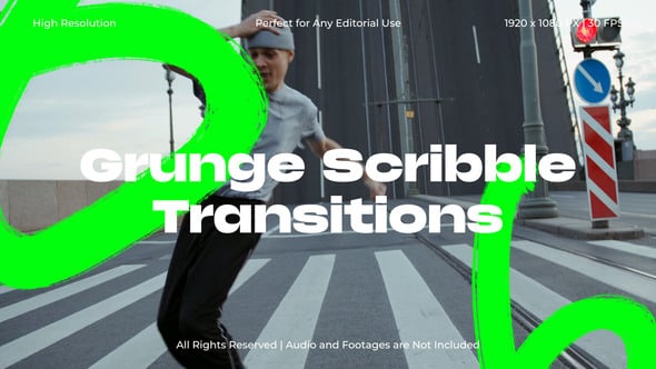 Videohive Grunge Scribble Transitions Pack for After Effects
