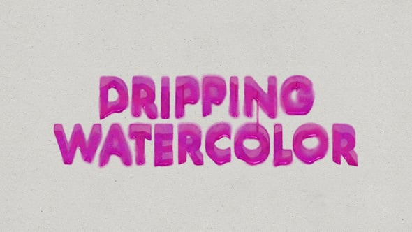 Videohive Dripping Watercolor Titles