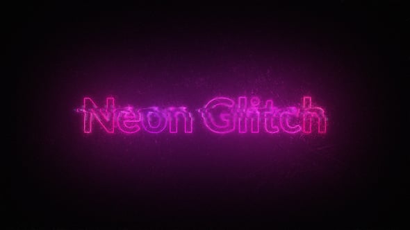 Videohive Neon Glitch Titles