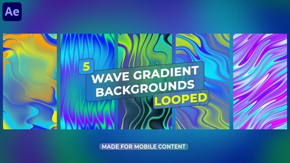 Videohive Wave Gradient Backgrounds