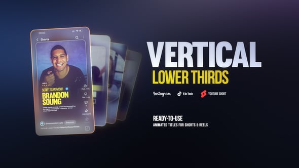 Videohive Vertical Lower Thirds 60348201