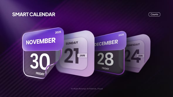 Videohive Smart Calendar Count