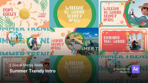 Videohive Intro/Opening Video – Summer Trendy Intro After Effects Project Files
