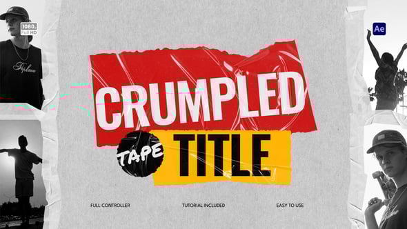 Videohive Crumpled Tape Titles